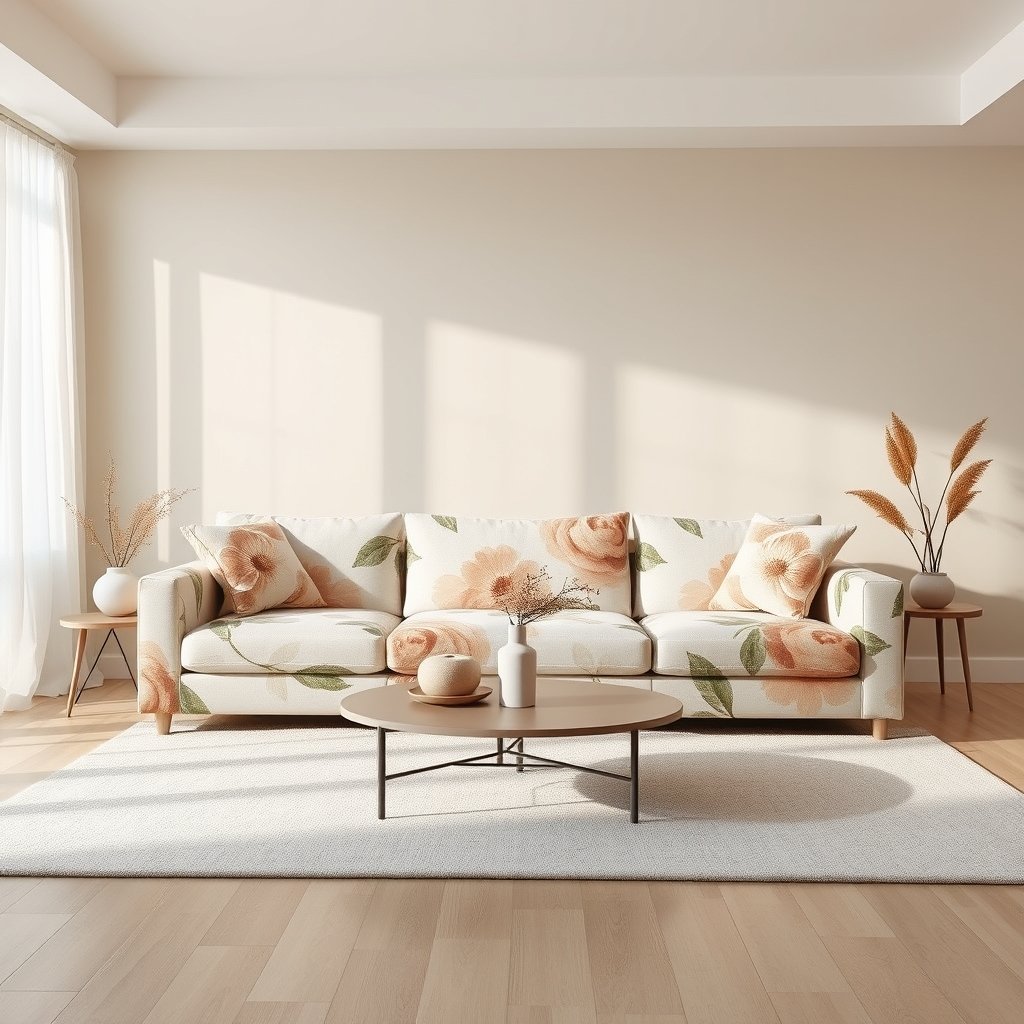 floral sofa statement piece