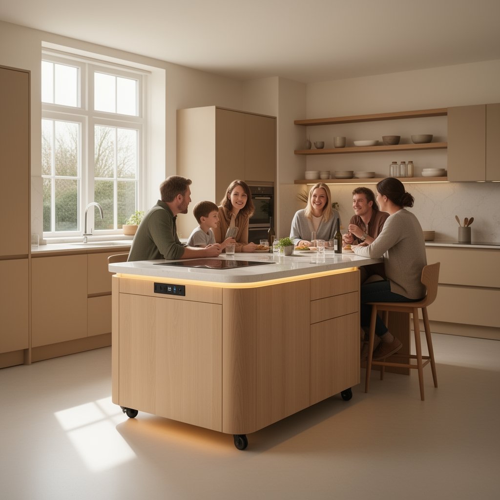 kitchen island with seating - Illustration 2