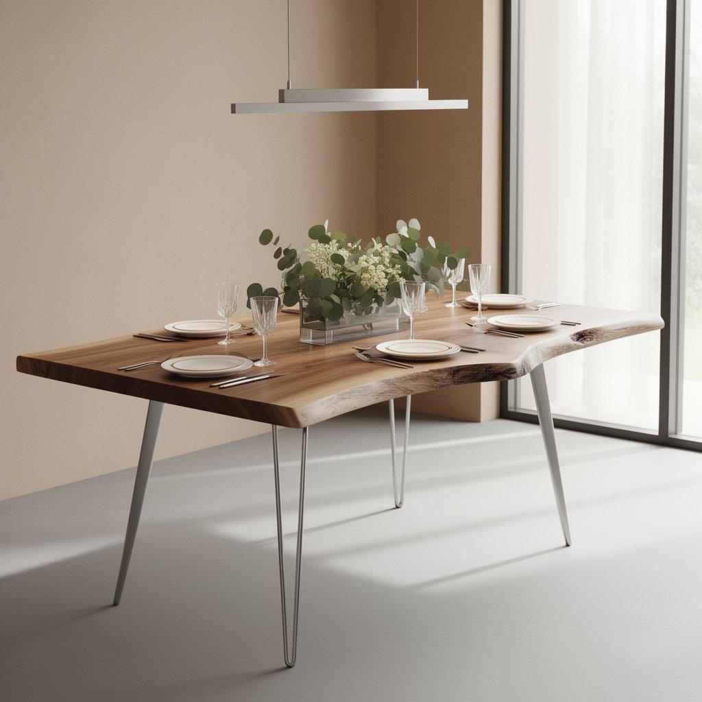live edge dining table - Illustration 2