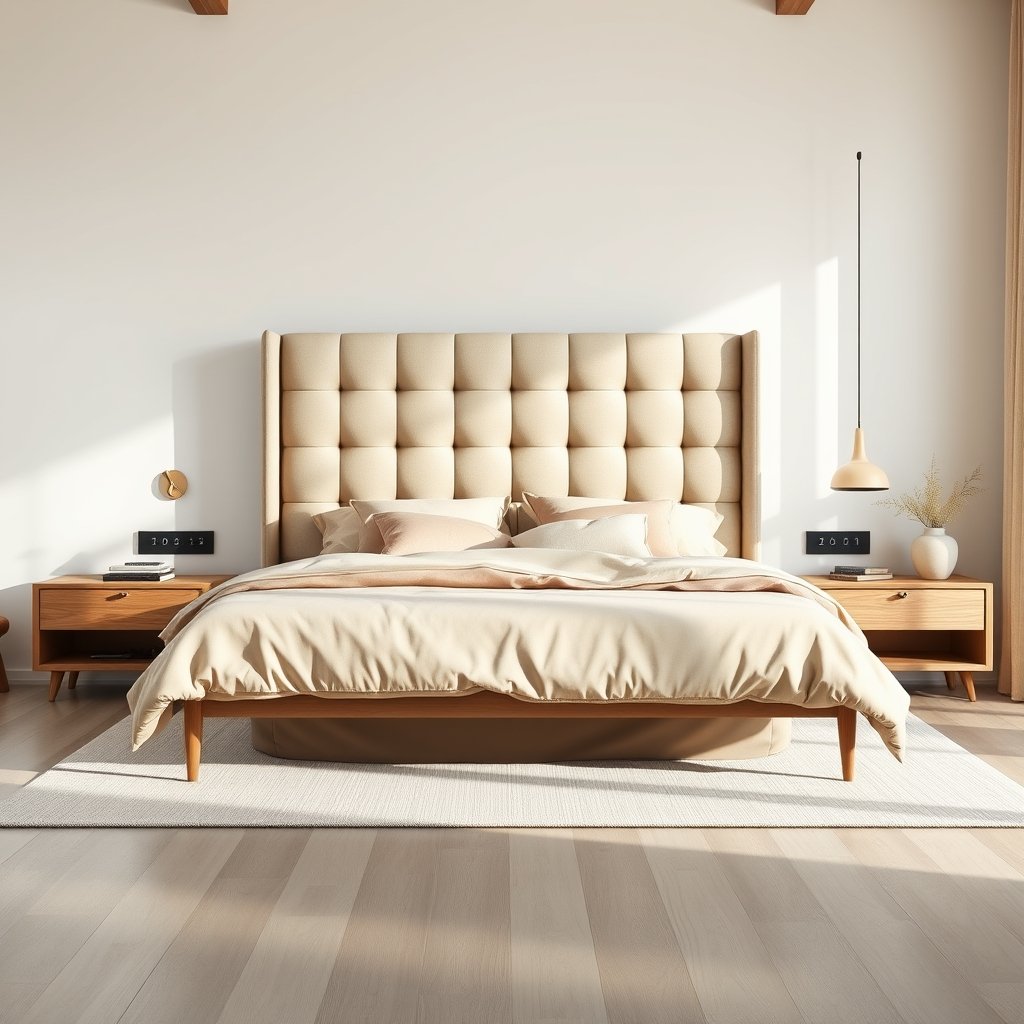 upholstered headboard king size